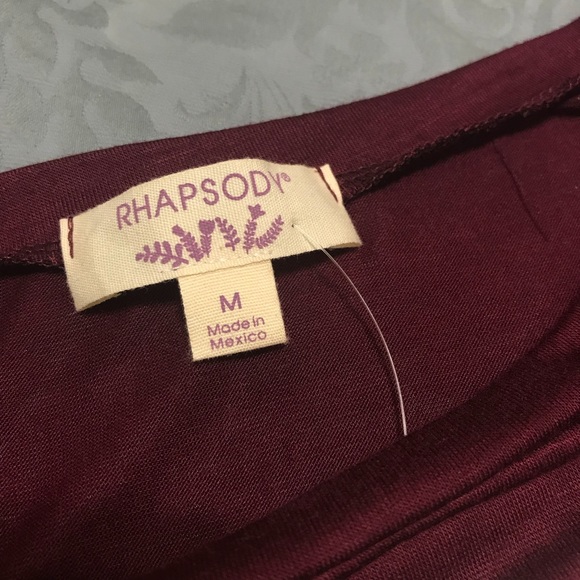 NWT Cute Maroon Top - Picture 4 of 5